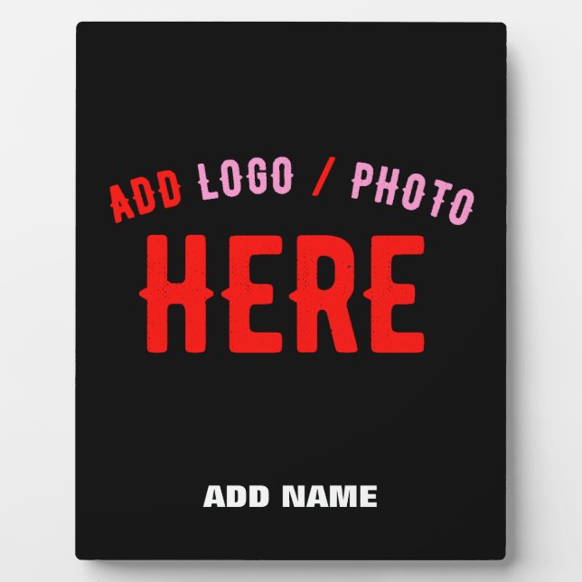 STYLISH MODERN CUSTOMIZABLE BLACK VERIFIED BRANDED PLAQUE (Front)
