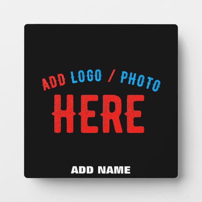 STYLISH MODERN CUSTOMIZABLE BLACK VERIFIED BRANDED PLAQUE (Front)