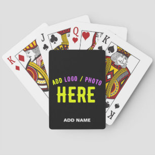 STYLISH MODERN CUSTOMIZABLE BLACK VERIFIED BRANDED PLAYING CARDS