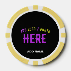 STYLISH MODERN CUSTOMIZABLE BLACK VERIFIED BRANDED POKER CHIPS