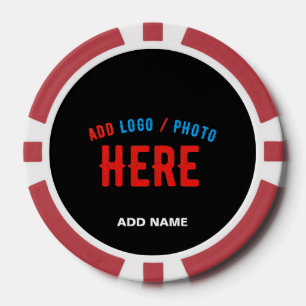 STYLISH MODERN CUSTOMIZABLE BLACK VERIFIED BRANDED POKER CHIPS