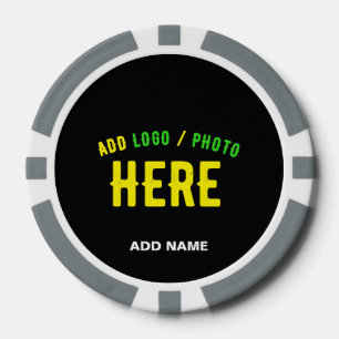 STYLISH MODERN CUSTOMIZABLE BLACK VERIFIED BRANDED POKER CHIPS