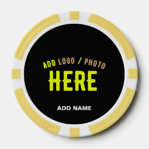 STYLISH MODERN CUSTOMIZABLE BLACK VERIFIED BRANDED POKER CHIPS