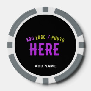 STYLISH MODERN CUSTOMIZABLE BLACK VERIFIED BRANDED POKER CHIPS