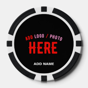 STYLISH MODERN CUSTOMIZABLE BLACK VERIFIED BRANDED POKER CHIPS