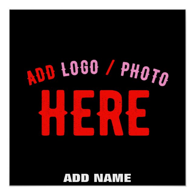STYLISH MODERN CUSTOMIZABLE BLACK VERIFIED BRANDED POSTER (Front)
