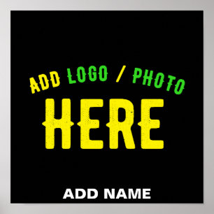 STYLISH MODERN CUSTOMIZABLE BLACK VERIFIED BRANDED POSTER