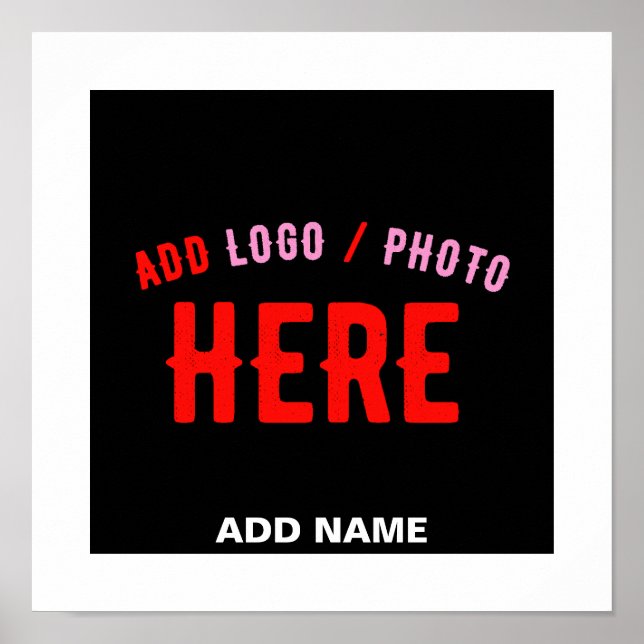 STYLISH MODERN CUSTOMIZABLE BLACK VERIFIED BRANDED POSTER (Front)