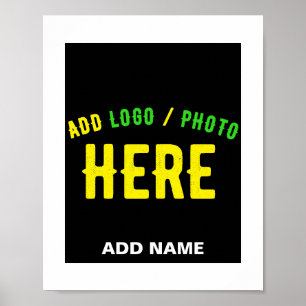 STYLISH MODERN CUSTOMIZABLE BLACK VERIFIED BRANDED POSTER