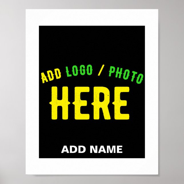 STYLISH MODERN CUSTOMIZABLE BLACK VERIFIED BRANDED POSTER (Front)