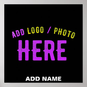 STYLISH MODERN CUSTOMIZABLE BLACK VERIFIED BRANDED POSTER