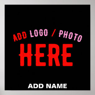STYLISH MODERN CUSTOMIZABLE BLACK VERIFIED BRANDED POSTER