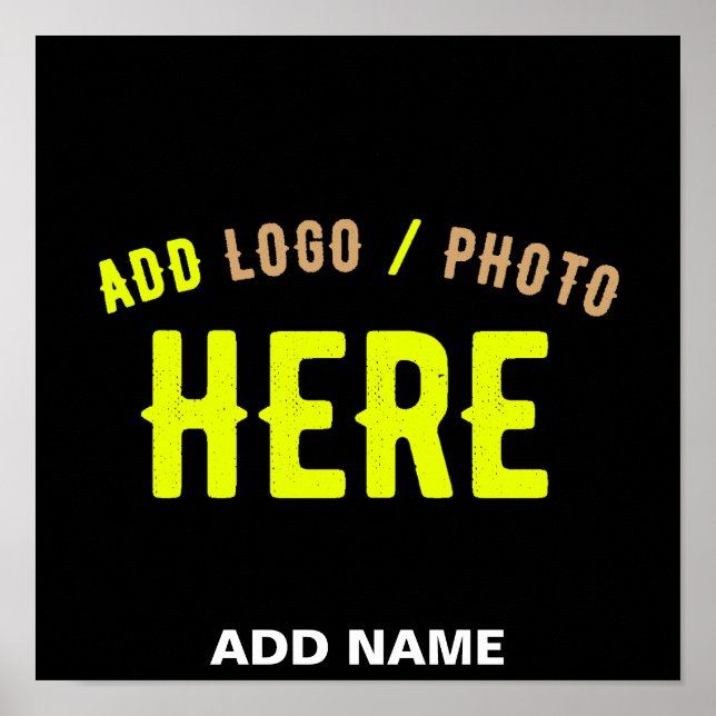 STYLISH MODERN CUSTOMIZABLE BLACK VERIFIED BRANDED POSTER (Front)