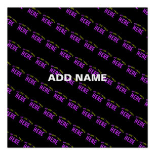STYLISH MODERN CUSTOMIZABLE BLACK VERIFIED BRANDED POSTER