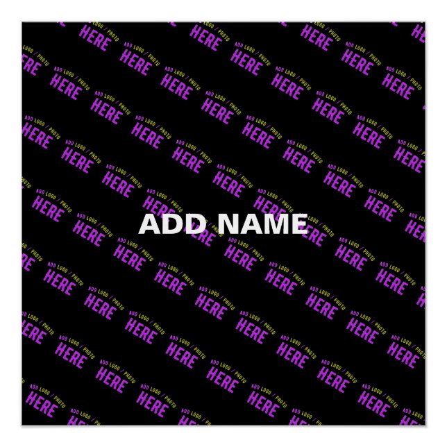 STYLISH MODERN CUSTOMIZABLE BLACK VERIFIED BRANDED POSTER (Front)