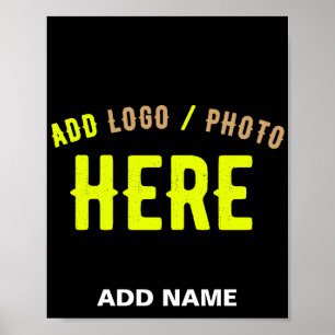 STYLISH MODERN CUSTOMIZABLE BLACK VERIFIED BRANDED POSTER
