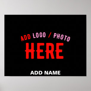 STYLISH MODERN CUSTOMIZABLE BLACK VERIFIED BRANDED POSTER