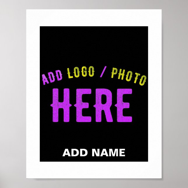 STYLISH MODERN CUSTOMIZABLE BLACK VERIFIED BRANDED POSTER (Front)