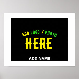 STYLISH MODERN CUSTOMIZABLE BLACK VERIFIED BRANDED POSTER