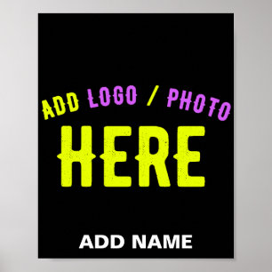 STYLISH MODERN CUSTOMIZABLE BLACK VERIFIED BRANDED POSTER