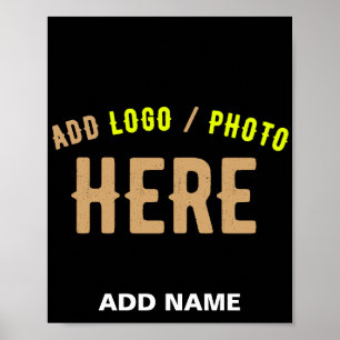 STYLISH MODERN CUSTOMIZABLE BLACK VERIFIED BRANDED POSTER