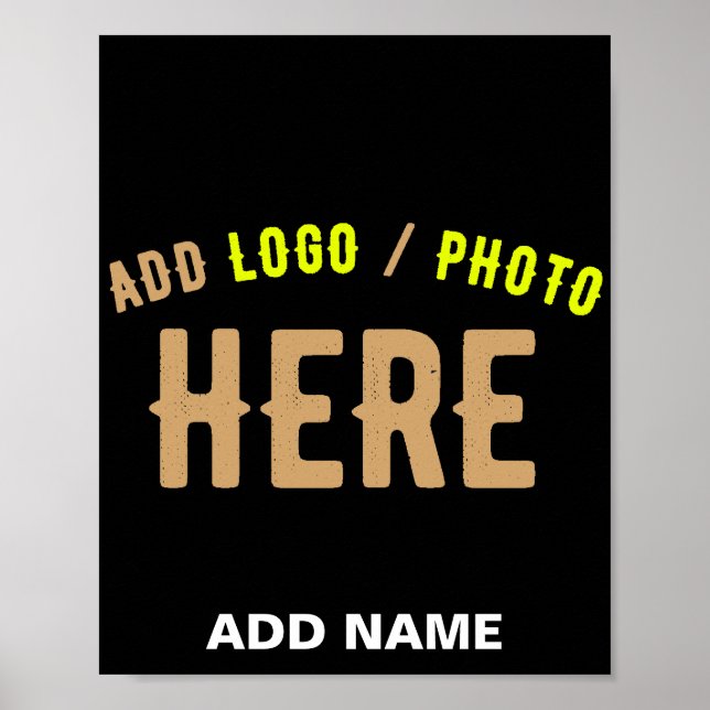 STYLISH MODERN CUSTOMIZABLE BLACK VERIFIED BRANDED POSTER (Front)