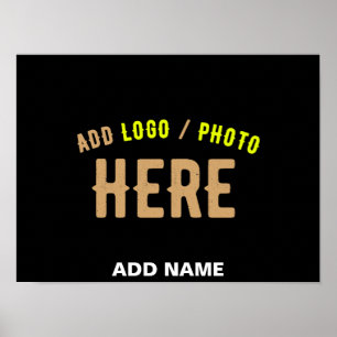 STYLISH MODERN CUSTOMIZABLE BLACK VERIFIED BRANDED POSTER