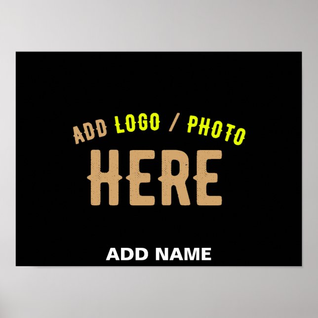 STYLISH MODERN CUSTOMIZABLE BLACK VERIFIED BRANDED POSTER (Front)