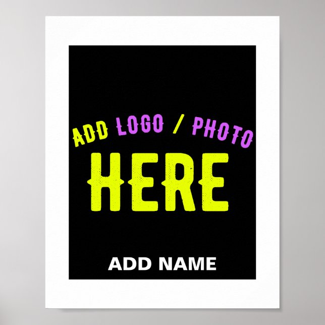 STYLISH MODERN CUSTOMIZABLE BLACK VERIFIED BRANDED POSTER (Front)