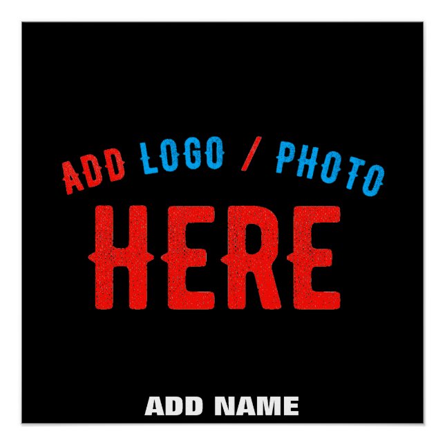 STYLISH MODERN CUSTOMIZABLE BLACK VERIFIED BRANDED POSTER (Front)