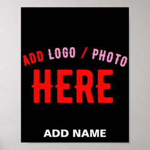 STYLISH MODERN CUSTOMIZABLE BLACK VERIFIED BRANDED POSTER