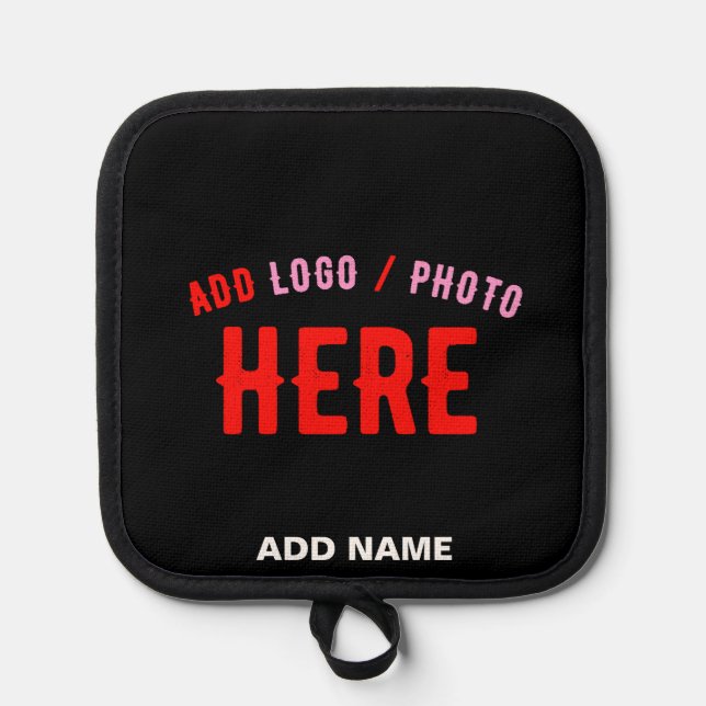 STYLISH MODERN CUSTOMIZABLE BLACK VERIFIED BRANDED POT HOLDER (Front)