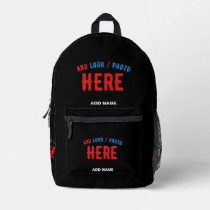 STYLISH MODERN CUSTOMIZABLE BLACK VERIFIED BRANDED PRINTED BACKPACK