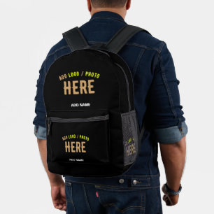 STYLISH MODERN CUSTOMIZABLE BLACK VERIFIED BRANDED PRINTED BACKPACK