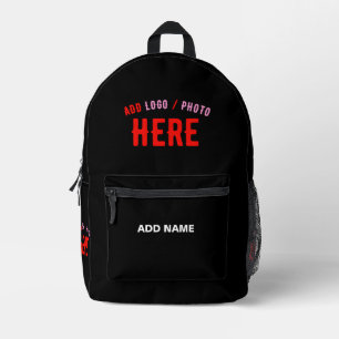 STYLISH MODERN CUSTOMIZABLE BLACK VERIFIED BRANDED PRINTED BACKPACK