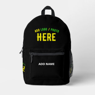 STYLISH MODERN CUSTOMIZABLE BLACK VERIFIED BRANDED PRINTED BACKPACK