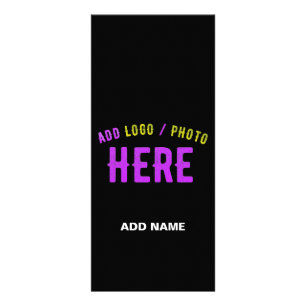 STYLISH MODERN CUSTOMIZABLE BLACK VERIFIED BRANDED RACK CARD