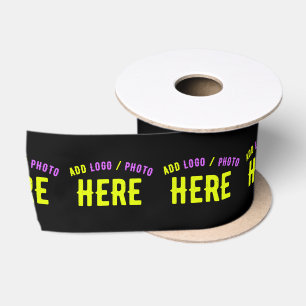 STYLISH MODERN CUSTOMIZABLE BLACK VERIFIED BRANDED SATIN RIBBON