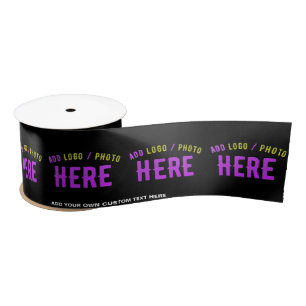 STYLISH MODERN CUSTOMIZABLE BLACK VERIFIED BRANDED SATIN RIBBON