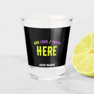 STYLISH MODERN CUSTOMIZABLE BLACK VERIFIED BRANDED SHOT GLASS