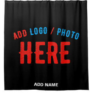 STYLISH MODERN CUSTOMIZABLE BLACK VERIFIED BRANDED SHOWER CURTAIN