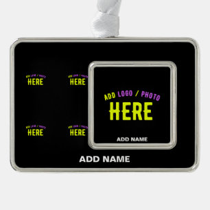 STYLISH MODERN CUSTOMIZABLE BLACK VERIFIED BRANDED SILVER PLATED FRAMED ORNAMENT