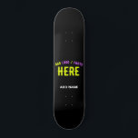 STYLISH MODERN CUSTOMIZABLE BLACK VERIFIED BRANDED SKATEBOARD<br><div class="desc">THIS IS A DESIGN FITTING FOR EVERYONE.YOU CAN CHANGE, RESIZE OR ADD LOGO, PHOTO, TEXT AND COLOURS THE WAY YOU LIKE.THANK YOU.</div>