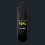 STYLISH MODERN CUSTOMIZABLE BLACK VERIFIED BRANDED SKATEBOARD<br><div class="desc">THIS IS A DESIGN FITTING FOR EVERYONE.YOU CAN CHANGE, RESIZE OR ADD LOGO, PHOTO, TEXT AND COLOURS THE WAY YOU LIKE.THANK YOU.</div>
