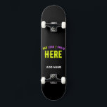 STYLISH MODERN CUSTOMIZABLE BLACK VERIFIED BRANDED SKATEBOARD<br><div class="desc">THIS IS A DESIGN FITTING FOR EVERYONE.YOU CAN CHANGE, RESIZE OR ADD LOGO, PHOTO, TEXT AND COLOURS THE WAY YOU LIKE.THANK YOU.</div>