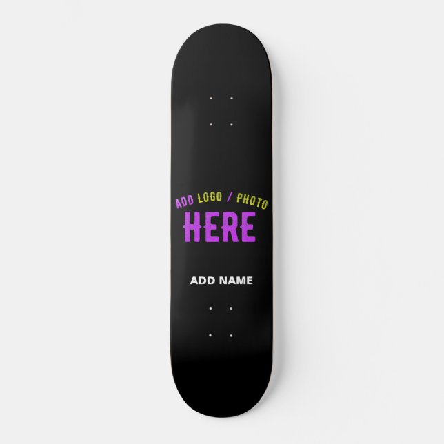 STYLISH MODERN CUSTOMIZABLE BLACK VERIFIED BRANDED SKATEBOARD (Front)