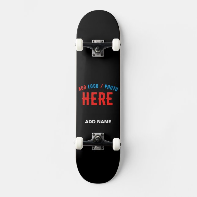 STYLISH MODERN CUSTOMIZABLE BLACK VERIFIED BRANDED SKATEBOARD (Front)