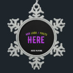 STYLISH MODERN CUSTOMIZABLE BLACK VERIFIED BRANDED SNOWFLAKE PEWTER CHRISTMAS ORNAMENT<br><div class="desc">THIS IS A DESIGN FITTING FOR EVERYONE.YOU CAN CHANGE, RESIZE OR ADD LOGO, PHOTO, TEXT AND COLOURS THE WAY YOU LIKE.THANK YOU.</div>