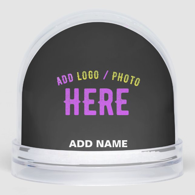 STYLISH MODERN CUSTOMIZABLE BLACK VERIFIED BRANDED SNOWGLOBE (Front)