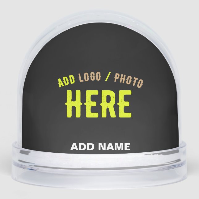 STYLISH MODERN CUSTOMIZABLE BLACK VERIFIED BRANDED SNOWGLOBE (Front)